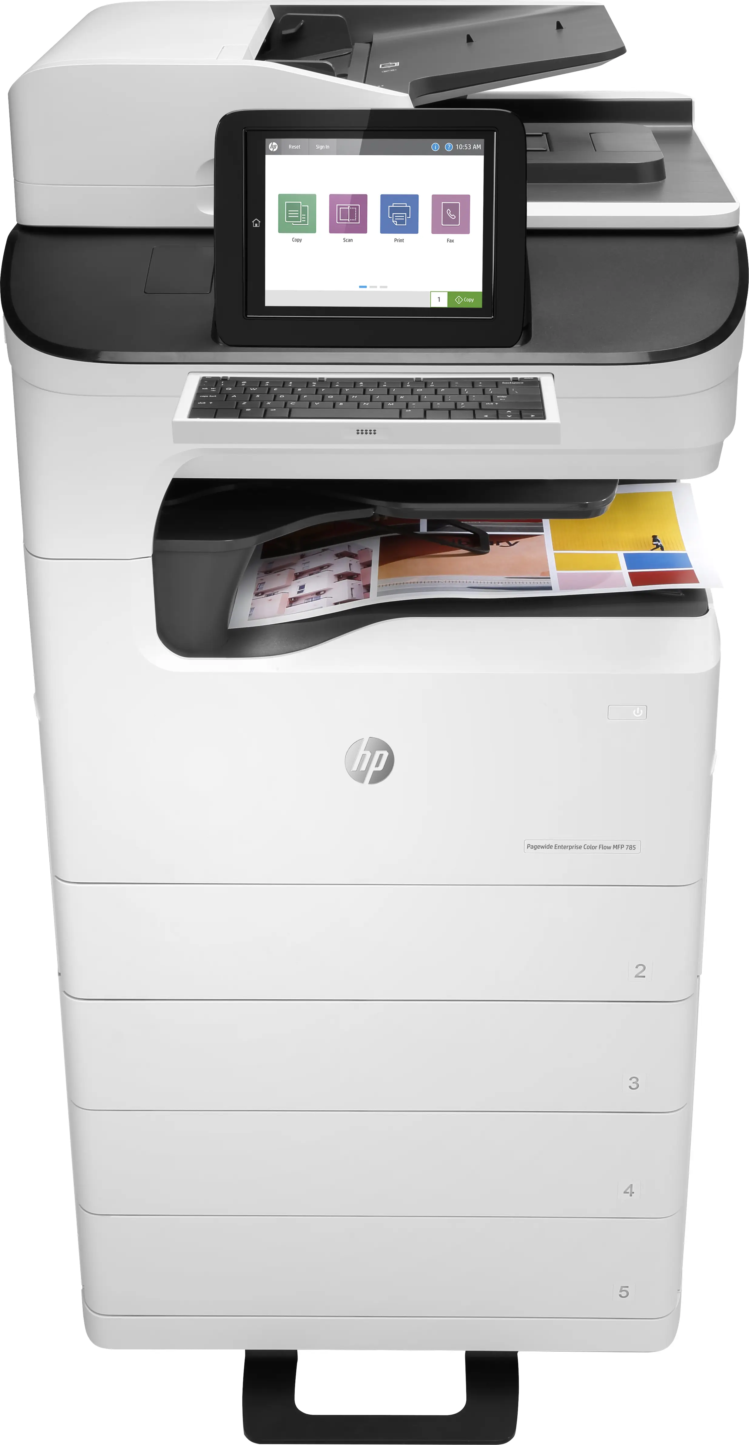 HP PageWide Enterprise Color Flow MFP 785zs - Baskı: Profesyonel modunda dakikada 55 sayfaya kadar siyah beyaz ve renkli, Genel Ofis modunda dakikada 75 sayfaya kadar siyah beyaz ve renkli J7Z12A#B13