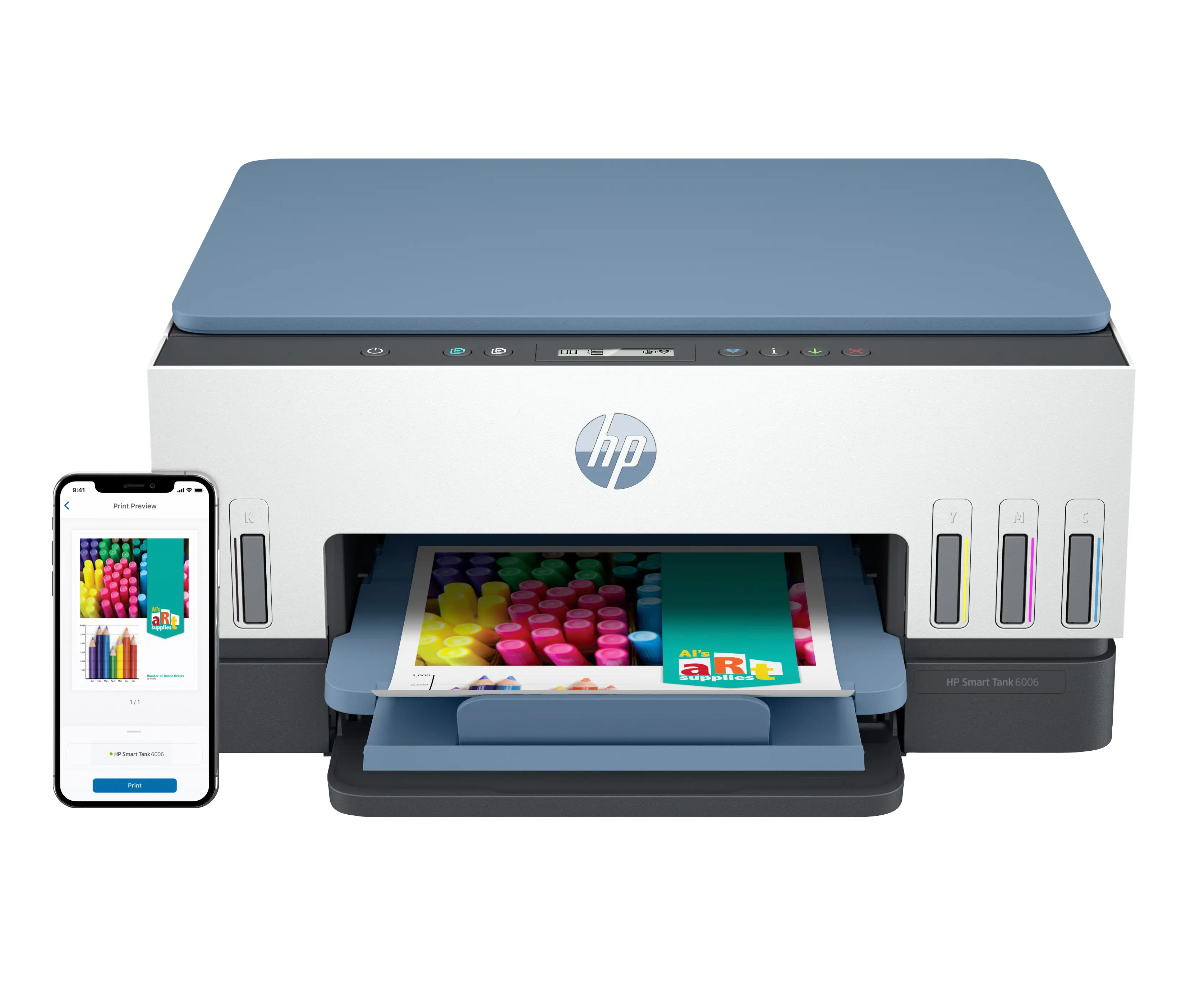 HP Smart Tank 670 Kablosuz All-in-One Renk Yazıcı, Fotokopi Makinesi, Tarayıcı 2H1W2A