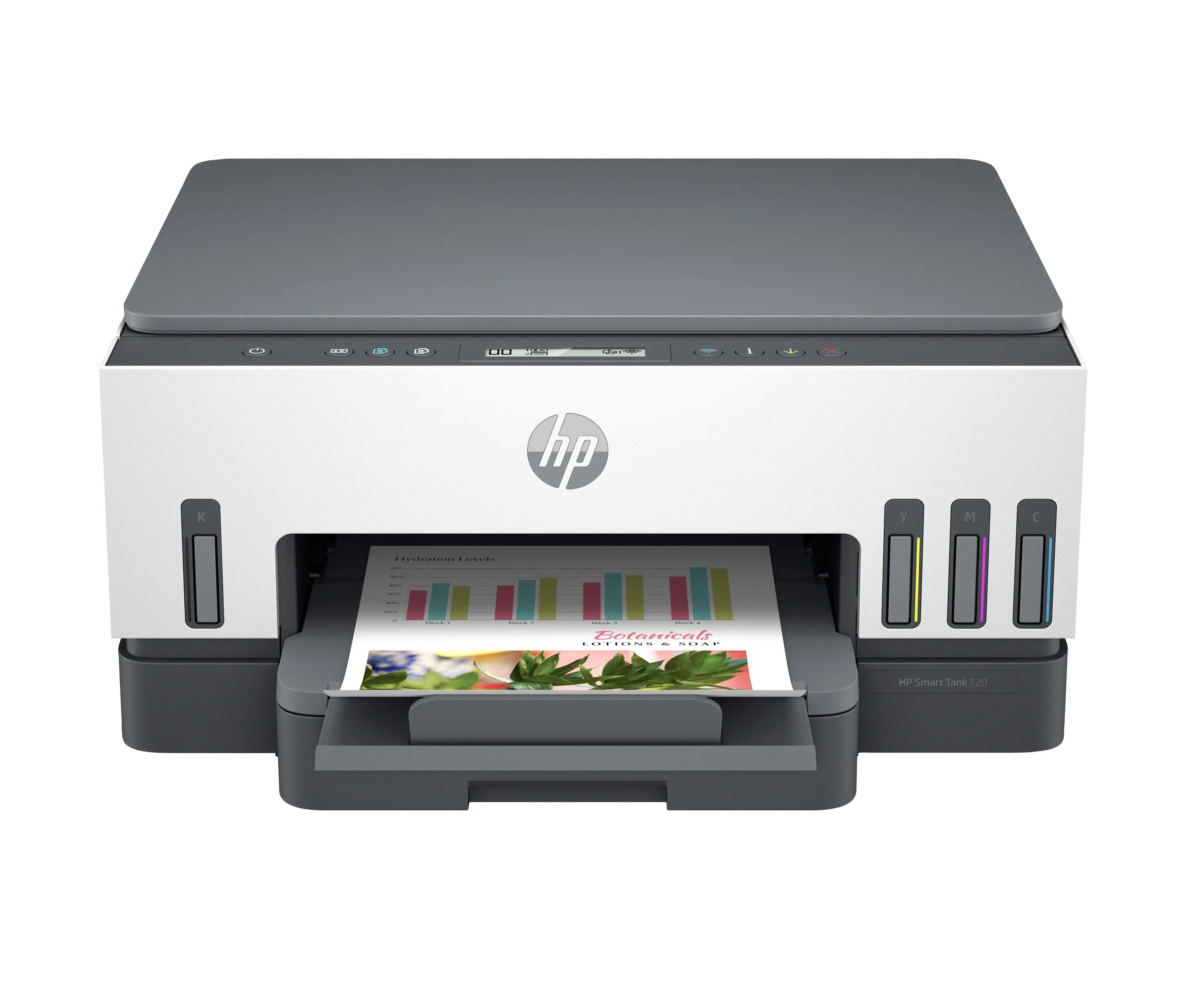 HP Smart Tank 720 Kablosuz All-in-One Renkli Yazıcı, Çift taraflı baskı; Fotokopi Makinesi, Tarayıcı 6UU46A
