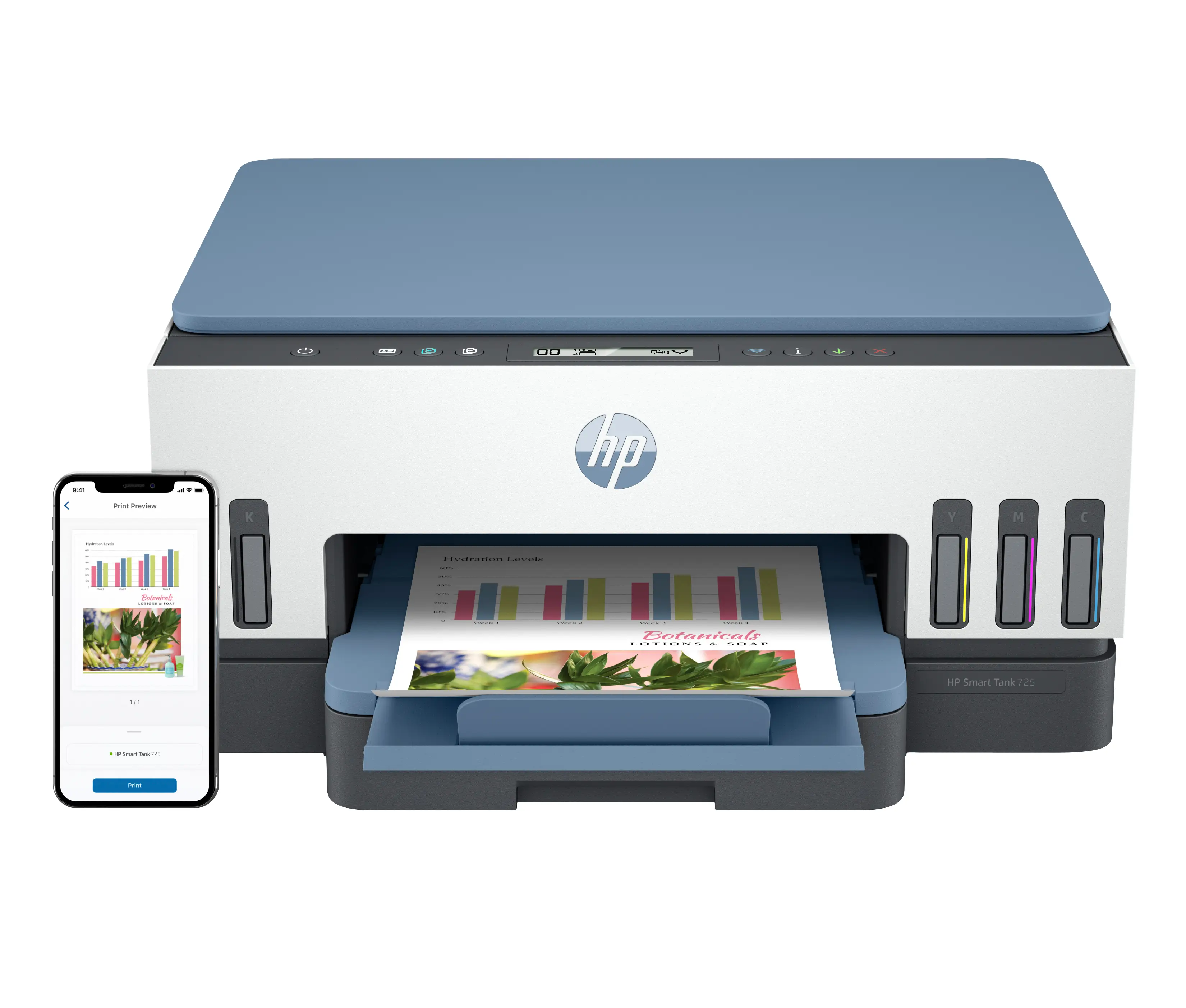 HP Smart Tank 725 All-in-One, Baskı, tarama, kopyalama, kablosuz, PDF'ye tarama 28B51A