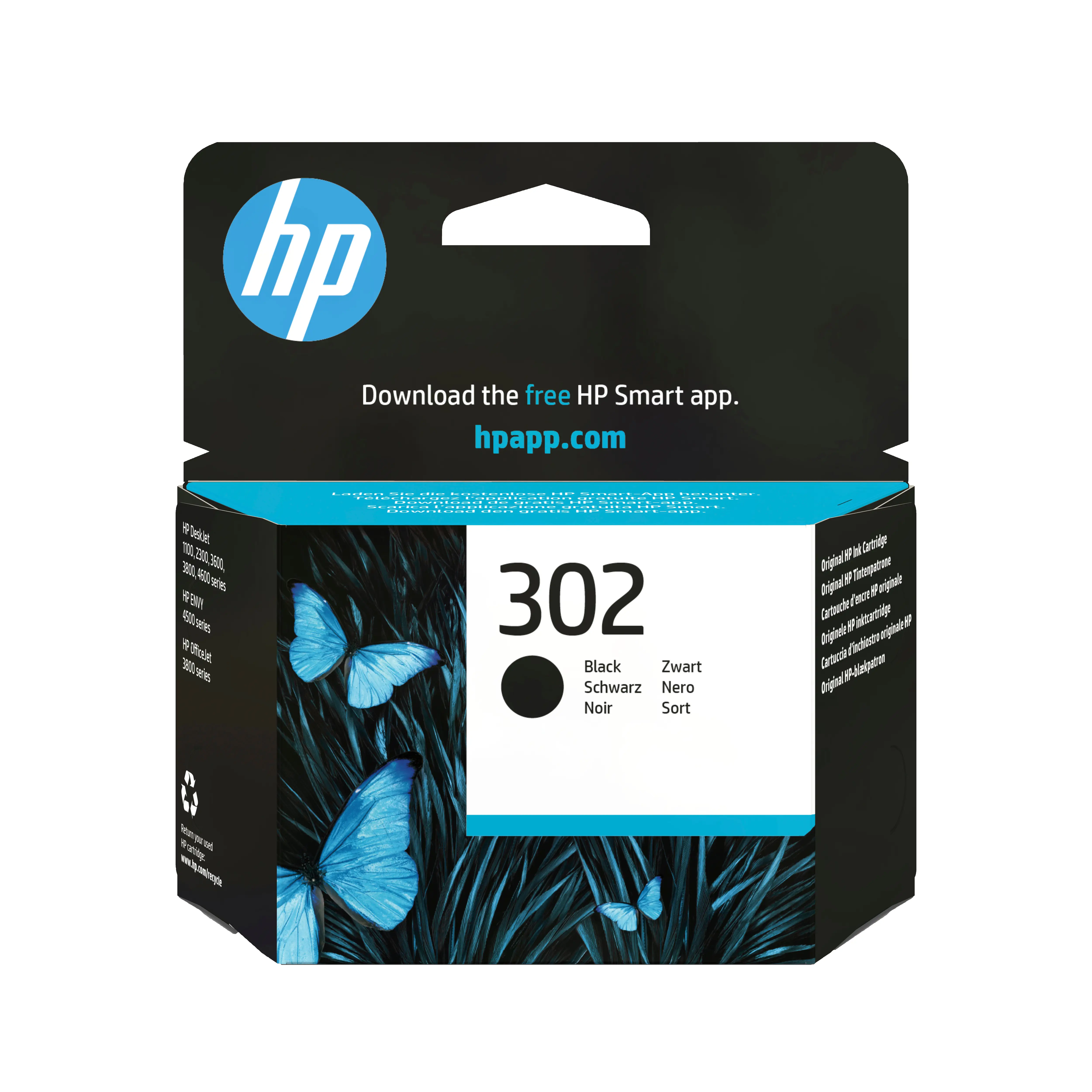 HP 302 Siyah Orijinal Mürekkep Kartuşu F6U66AE