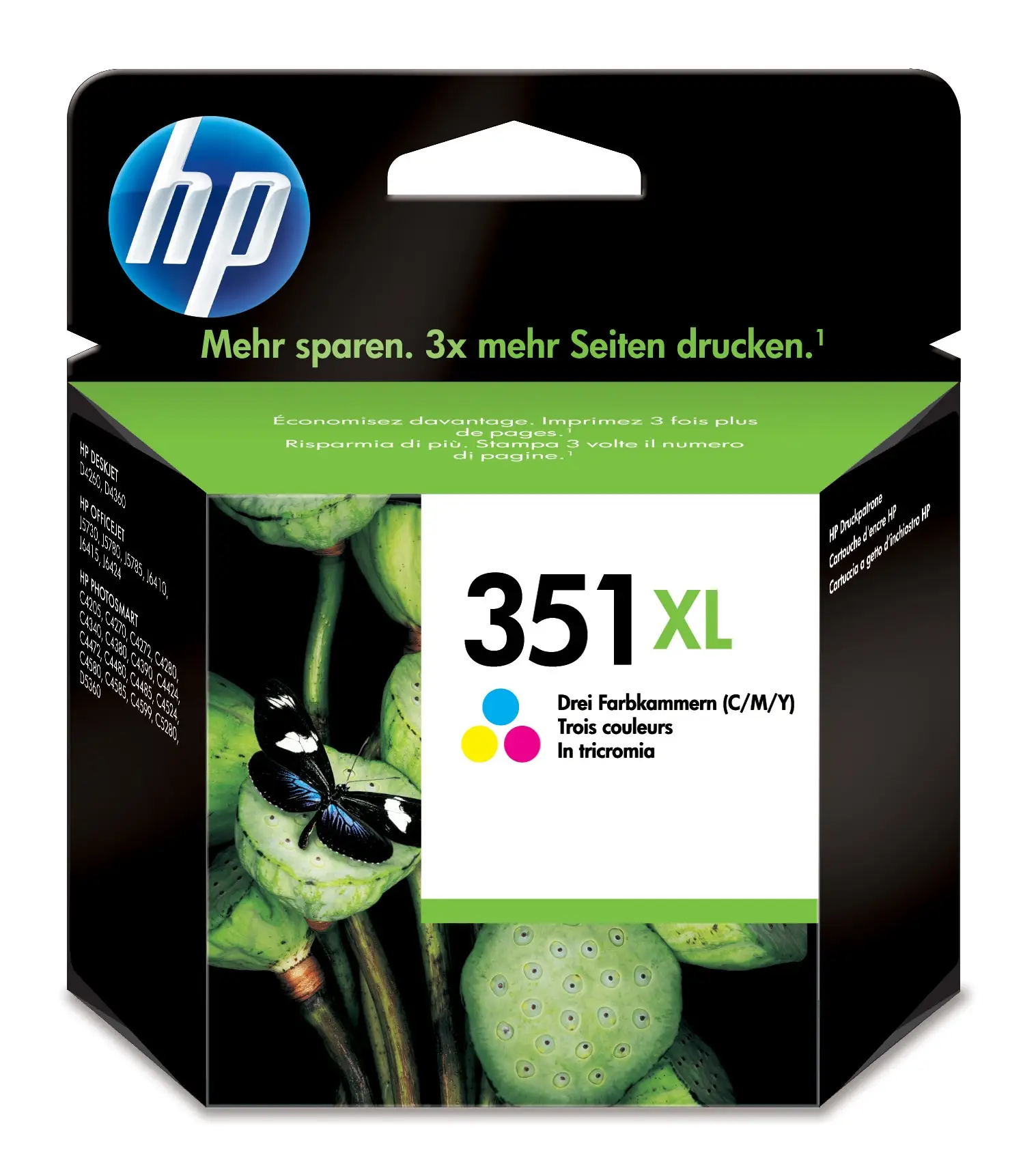 HP 351XL Yüksek Kapasiteli Üç Renkli Orijinal Mürekkep Kartuşu CB338EE