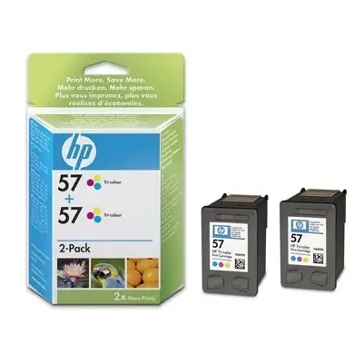 HP 57 Tri-colour Inkjet Print Cartridge 2-pack C9503A