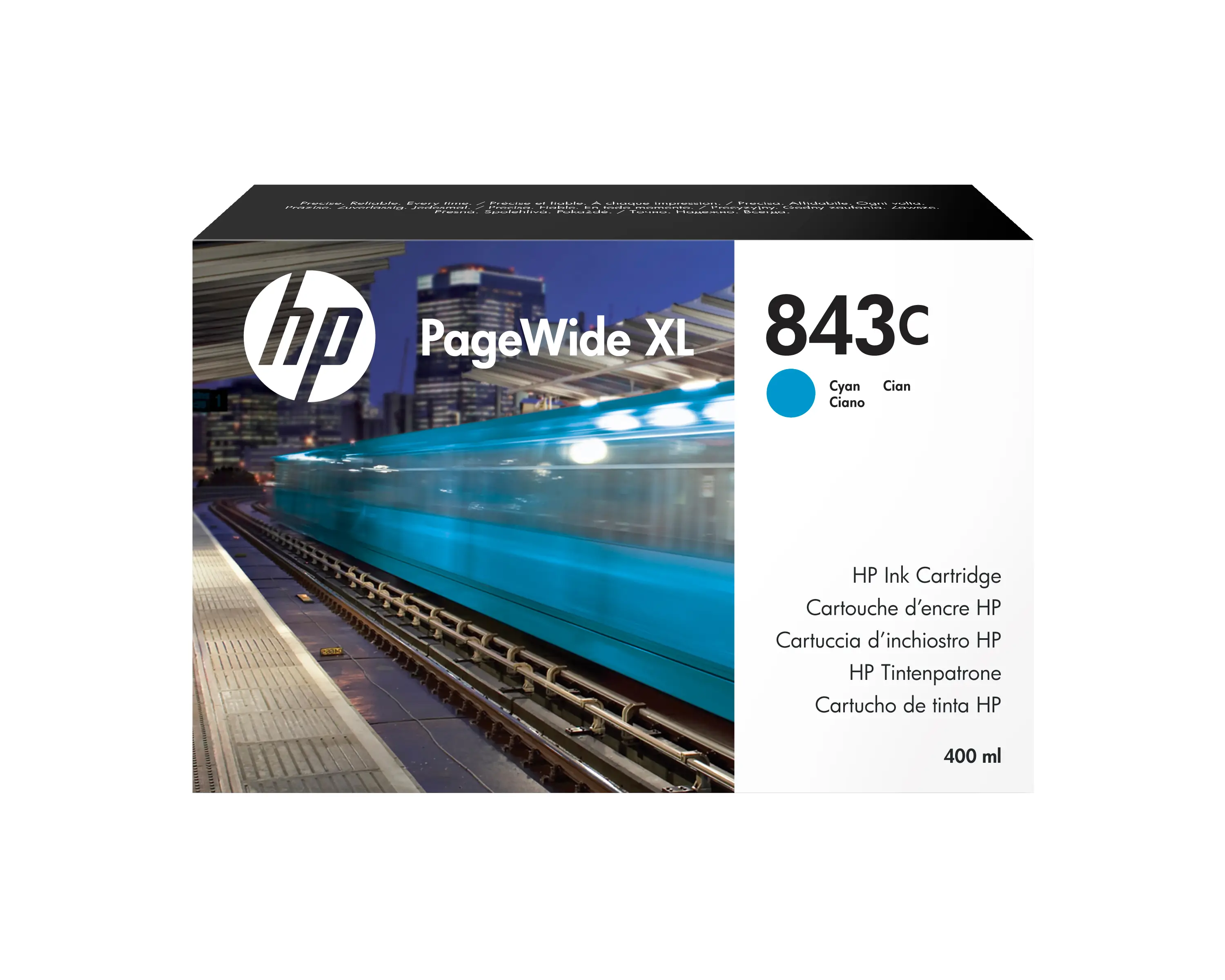 HP 843C 400 ml Camgöbeği PageWide XL Mürekkep Kartuşu C1Q66A