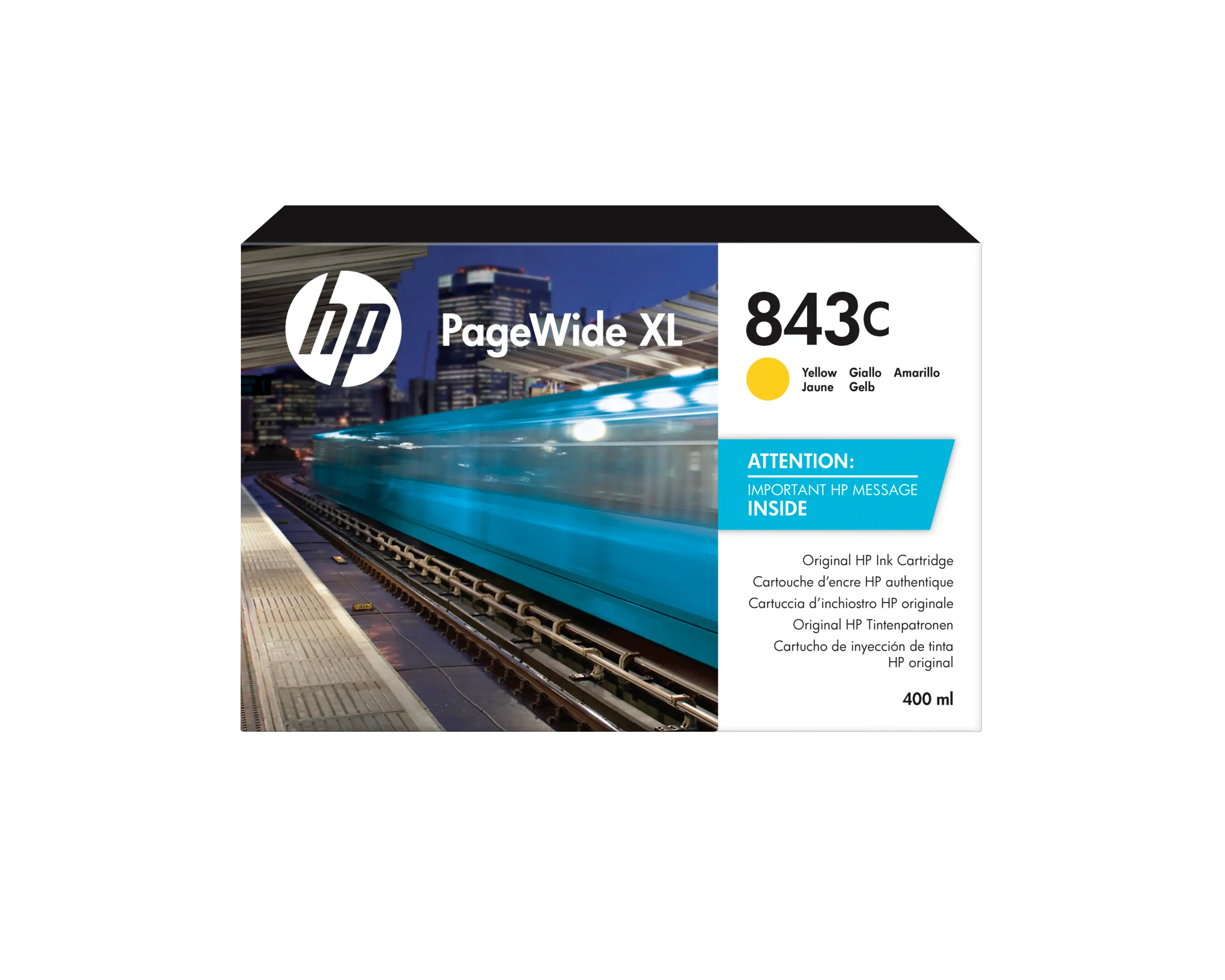 HP 843C 400 ml Sarı PageWide XL Mürekkep Kartuşu C1Q68A
