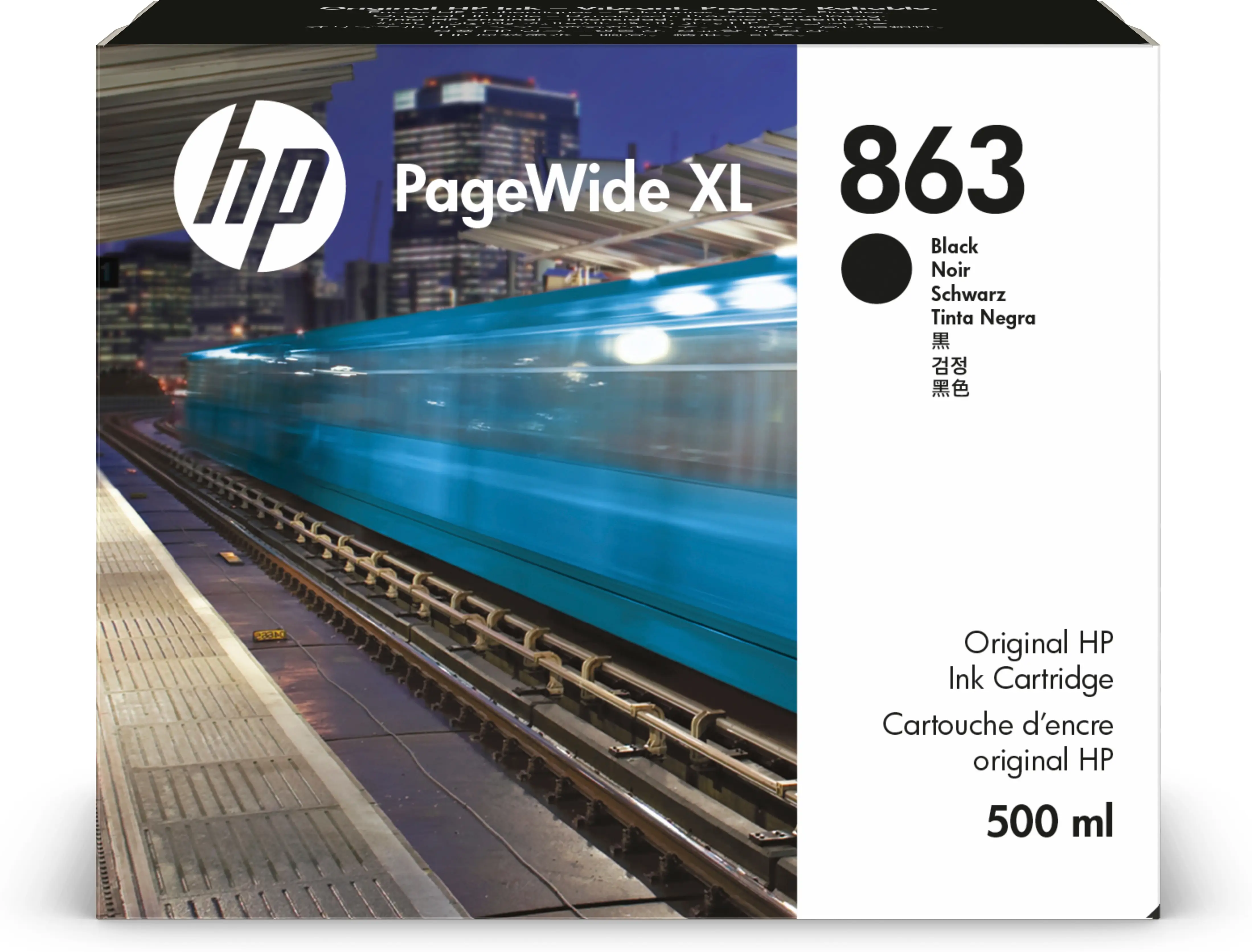 HP 863 500 ml Siyah PageWide XL Mürekkep Kartuşu F9K41A