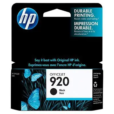 HP 920 Black Officejet Ink Cartridge CD971AE