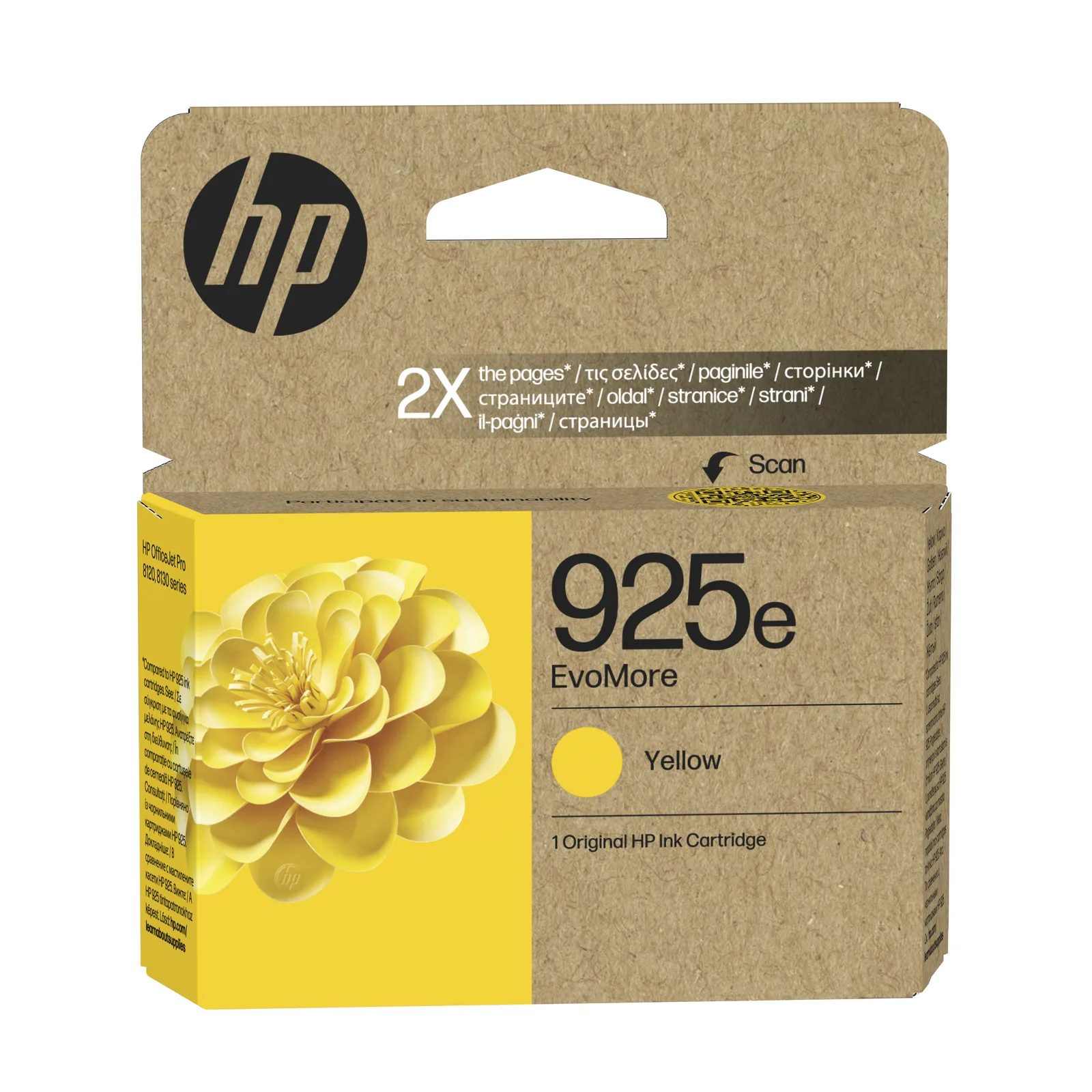 HP 925e EvoMore Yellow Original Ink Cartridge 4K0W2PE