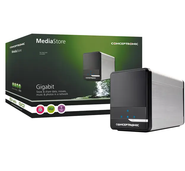 Conceptronic Grab'n'GO NAS Media Store CH3SNAS