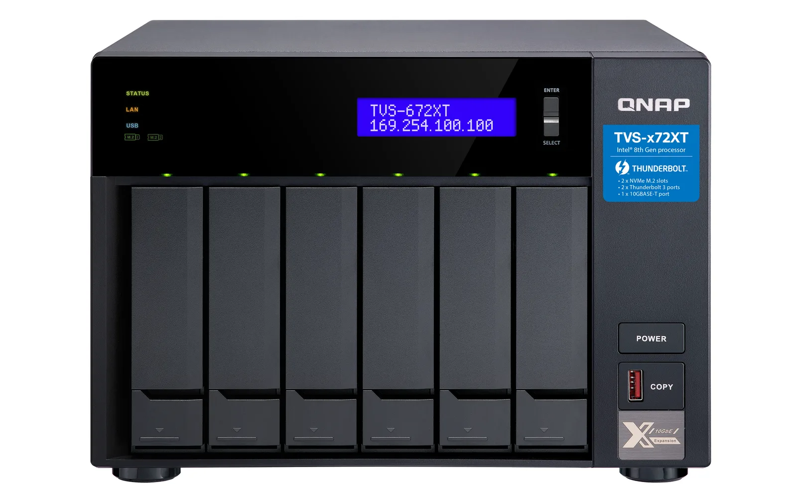 QNAP TVS-672XT TVS-672XT-I3-8G/84TB-REDPLUS