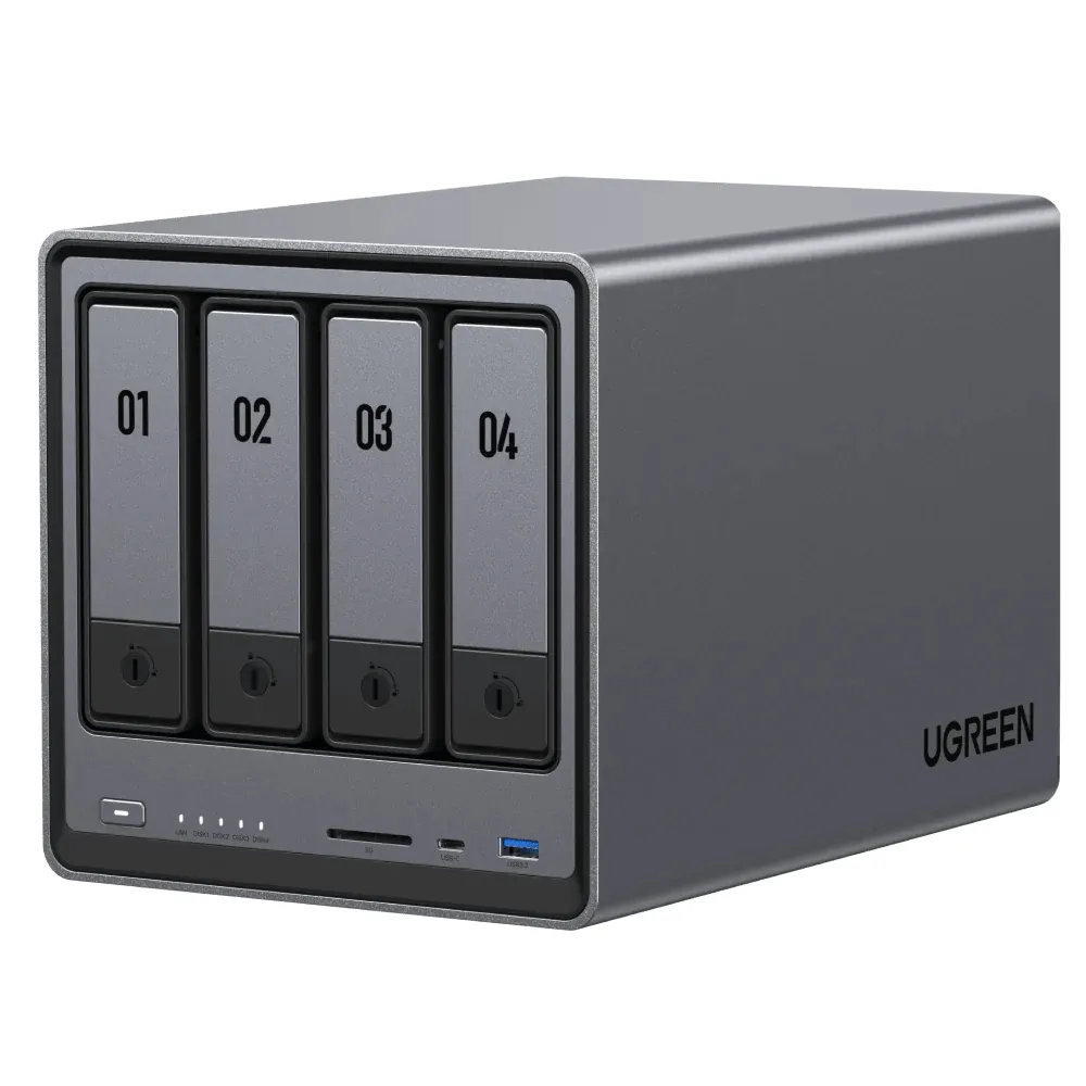 Ugreen NASync DXP4800 NAS Kompakt N100 8 GB DDR5 0 TB UGOS Pro Siyah