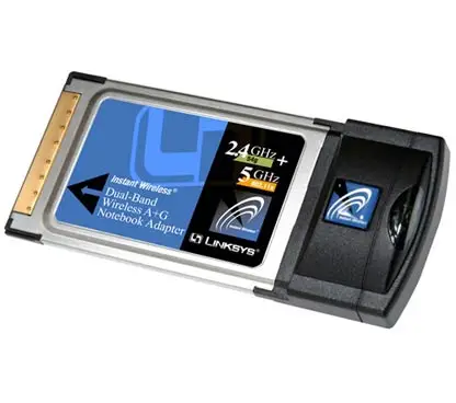 Linksys Dual-Band Wireless A+G Notebook Adapter WPC55AG-EU