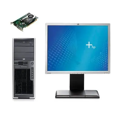 HP xw4550 AMD Opteron 1216 2.40GHz Workstation, LP2065 Flat Panel Monitor and NVIDIA Quadro FX370 256MB PCIe Graphic Card BPW457ET