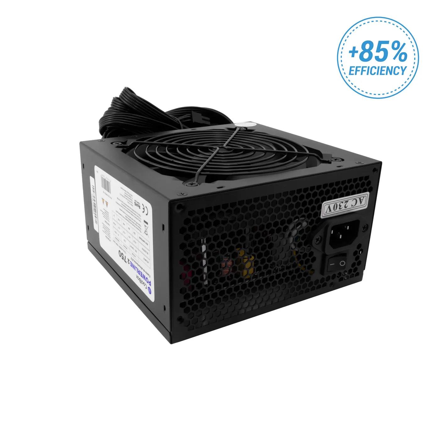 CoolBox COO-FAPW2-750 güç kaynağı ünitesi 750 W 20+4 pin ATX ATX Siyah