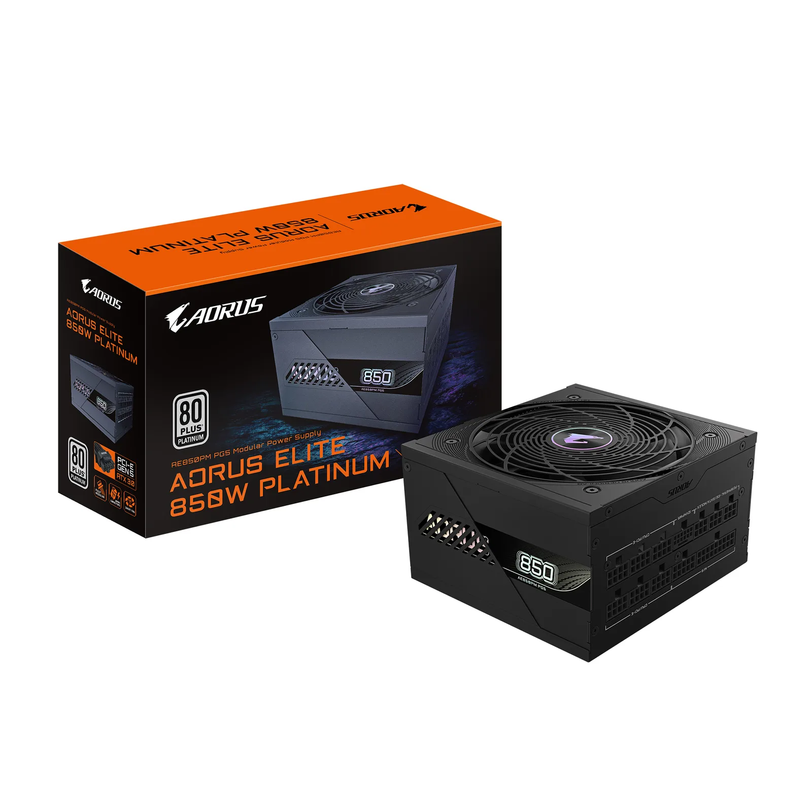 GIGABYTE AORUS ELITE P850W güç kaynağı ünitesi 850 W 20+4 pin ATX ATX Siyah