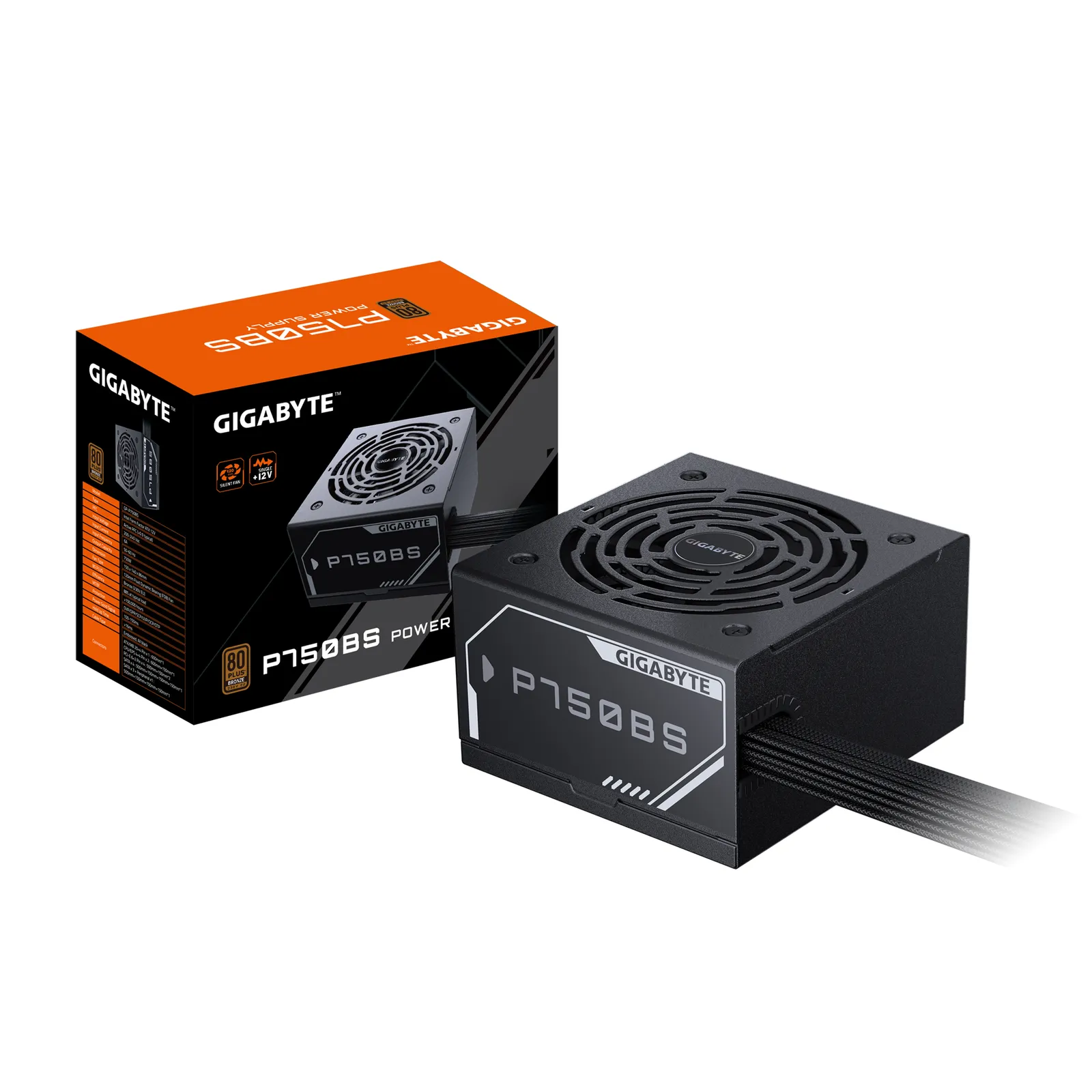 GIGABYTE P750BS güç kaynağı ünitesi 750 W 20+4 pin ATX ATX Siyah
