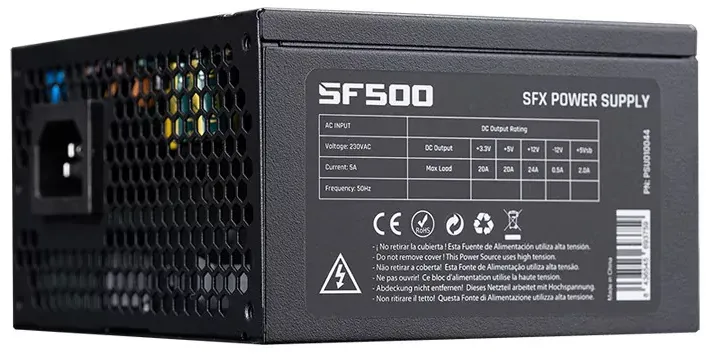 Hiditec SF500 güç kaynağı ünitesi 500 W 20+4 pin ATX SFX Siyah