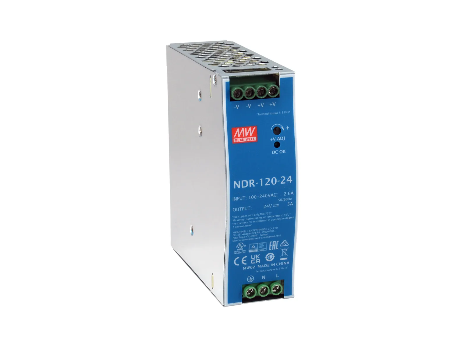 LevelOne POW-2442 güç kaynağı ünitesi 120 W Mavi, Gümüş