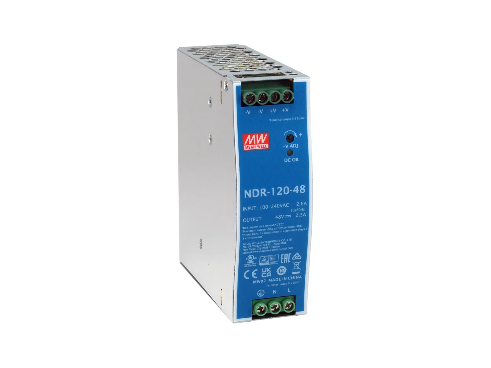 LevelOne POW-4842 güç kaynağı ünitesi 120 W Mavi, Gümüş