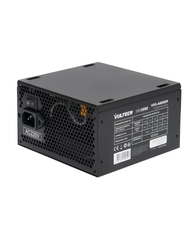 Vultech VPS-A600ER güç kaynağı ünitesi 600 W 24-pin ATX ATX Siyah