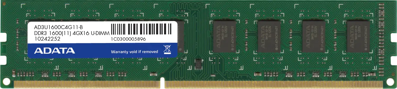 ADATA 4GB DDR3 1600 MHz AD3U1600C4G11-R