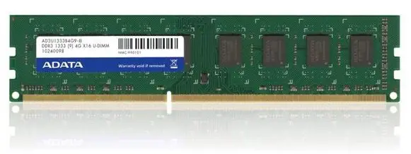 ADATA 4GB DDR3 PC1333 U-DIMM AD3U1333C4G9-B