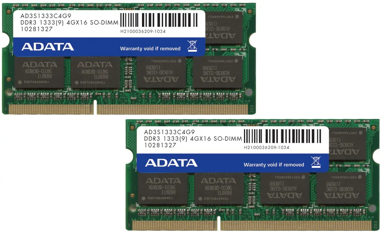 ADATA AD3S1333C4G9-2, 2 x 4GB DDR3 133MHz