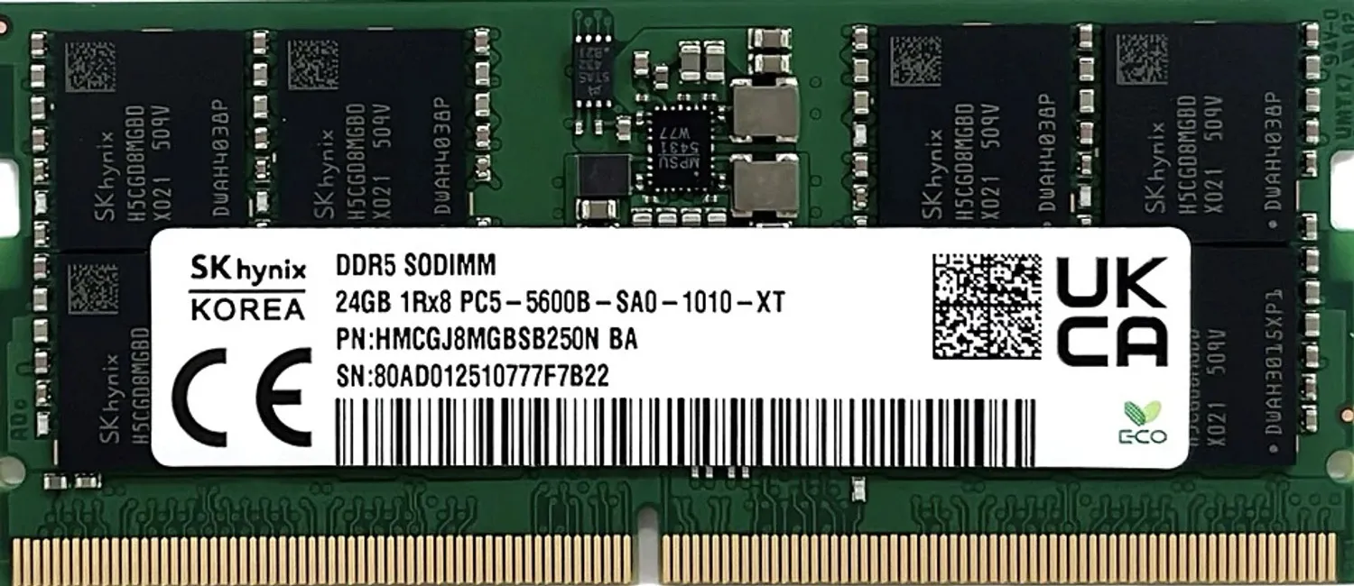 HP 24GB DDR5 5600 SODIMM Bellek CD2F9AA Hafıza Birimleri