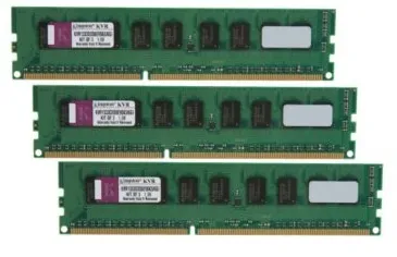 Kingston Technology Kingston ValueRAM KVR1333D3S8E9SK3/6GI hafıza birimi 6 GB 3 x 2 GB DDR3 240-pin DIMM ECC
