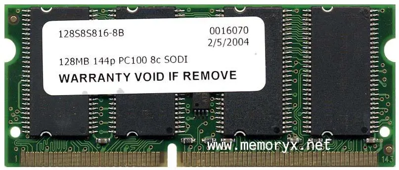 Kingston Technology Memory 128MB 100MHz Non-ECC CL2 Low Profile SODIMM KVR100X64SC2L/128