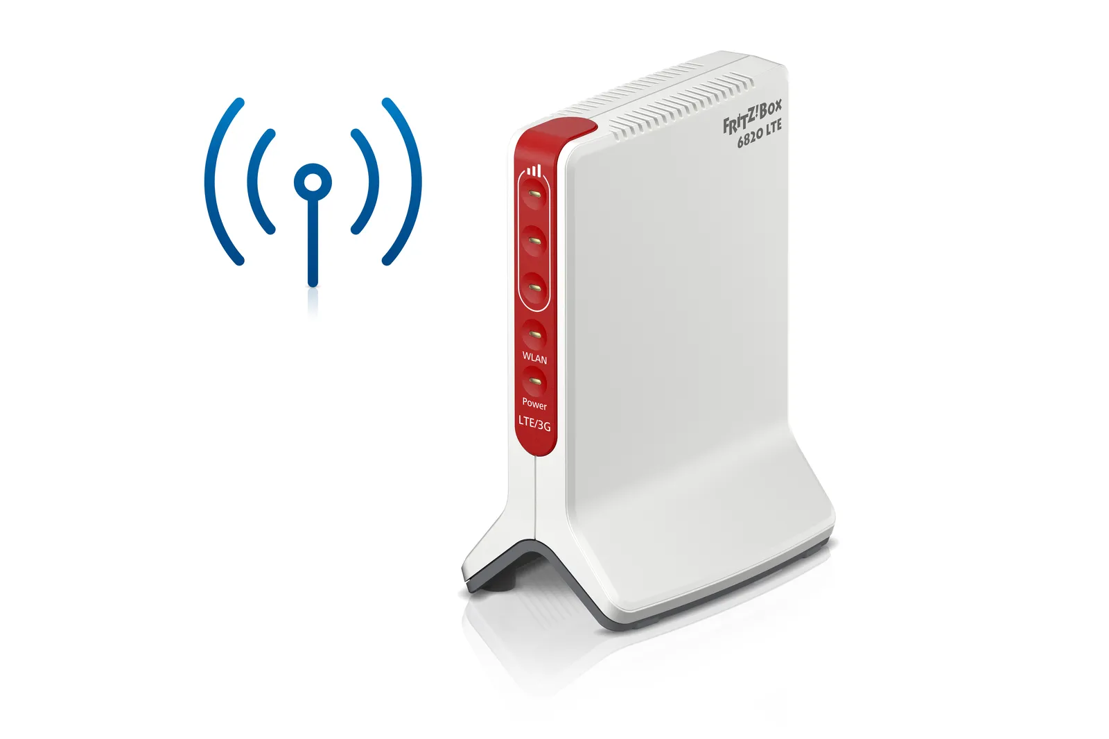 Box FRITZ! 6820 LTE v4 Edition Internatio kablosuz yönlendirici Gigabit Ethernet Tek-bant (2,4 GHz) 4G Kırmızı, Beyaz