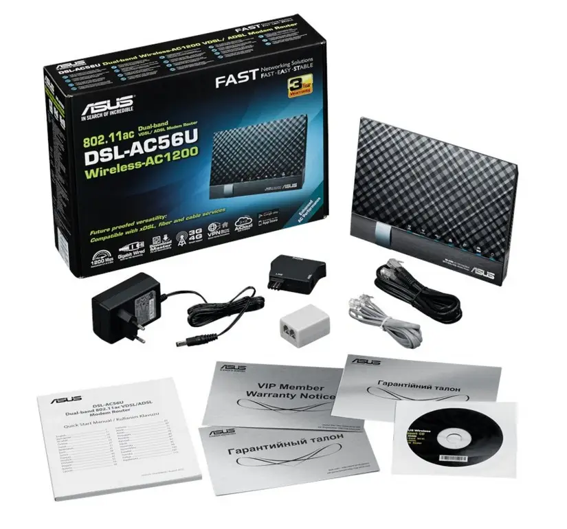 ASUS DSL-AC56U 4 GHz 90IG01E0-BU2000