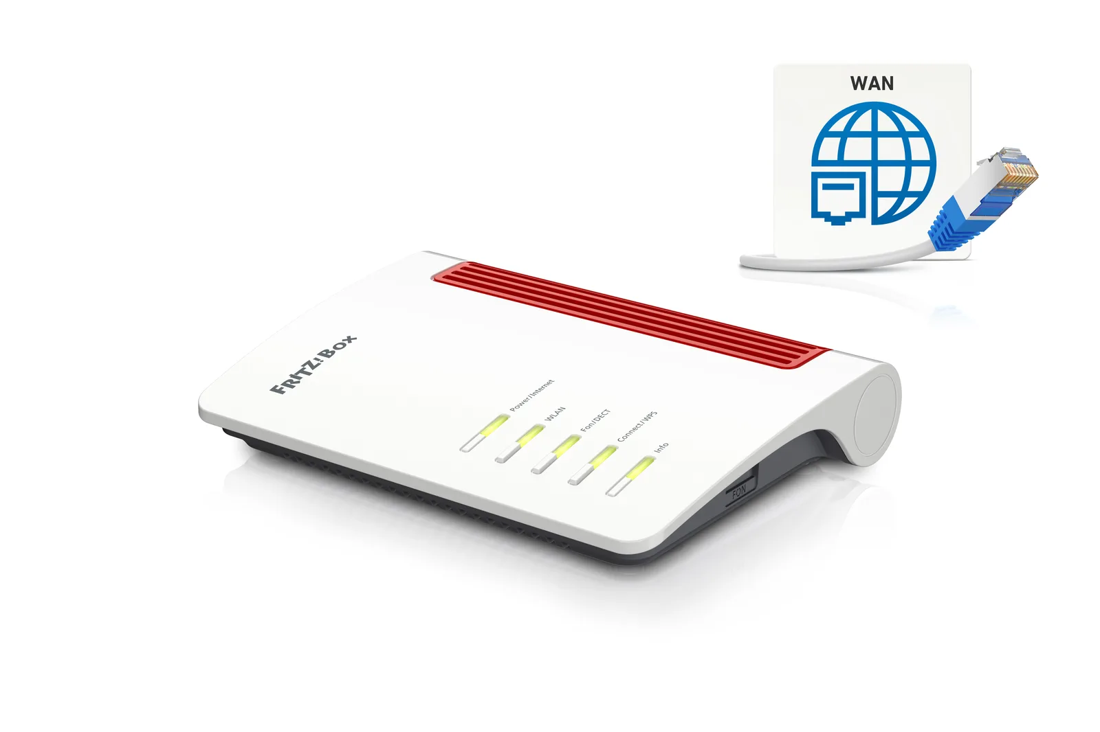 FRITZ! Box 4050 kablosuz yönlendirici Gigabit Ethernet Çift bant (2,4 GHz / 5 GHz) Siyah, Beyaz