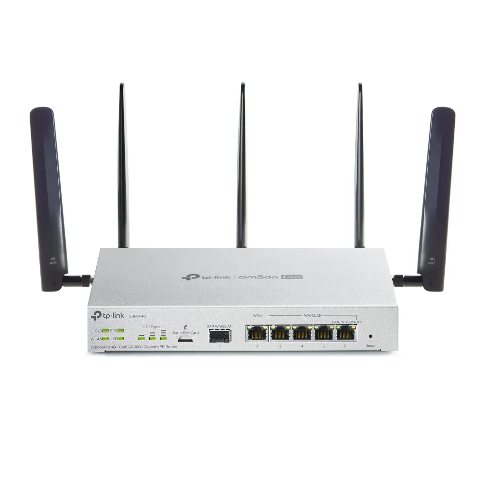 TP-Link Omada Pro G36W-4G kablosuz yönlendirici Gigabit Ethernet Çift bant (2,4 GHz / 5 GHz) Beyaz