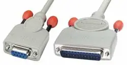 Lindy Serial Adaptor Cable, 25 Way D Male -> 9 Way D Female 30182