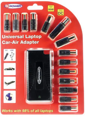 2-Power Universal Laptop Car-Air Adapter 90 W UCA0002B