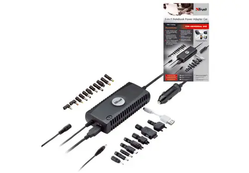 Trust 5-in-1 Notebook Power Adapter Car PW-1400p 100 W PW-1400 P NOTEBOOK P