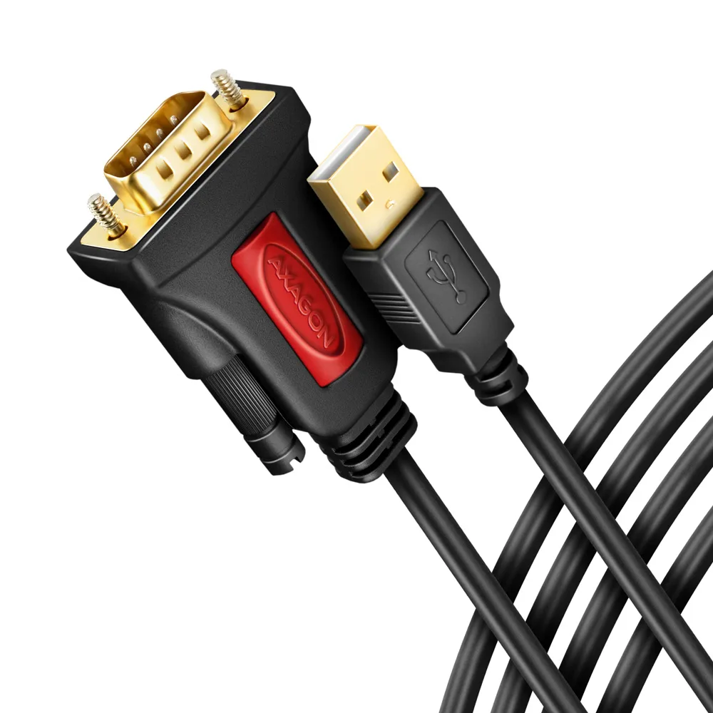 Axagon ADS-1PSN USB-A 2.0 - serial RS-232 DB9-M Prolific adapter cable 1.5m - Adapter - Digital/Daten
