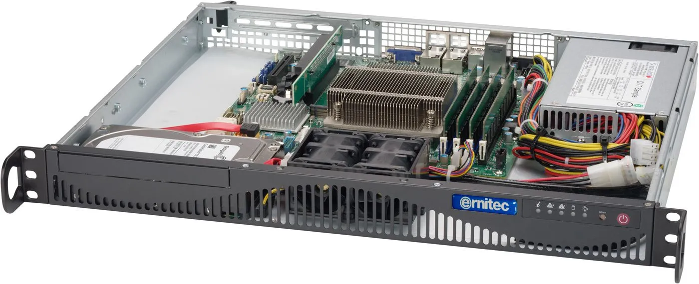 Ernitec SERVER-BX-I3-16-R2F-1X8TB sunucu 8 TB Yatay Intel® Core™ i3 4,3 GHz 16 GB 350 W