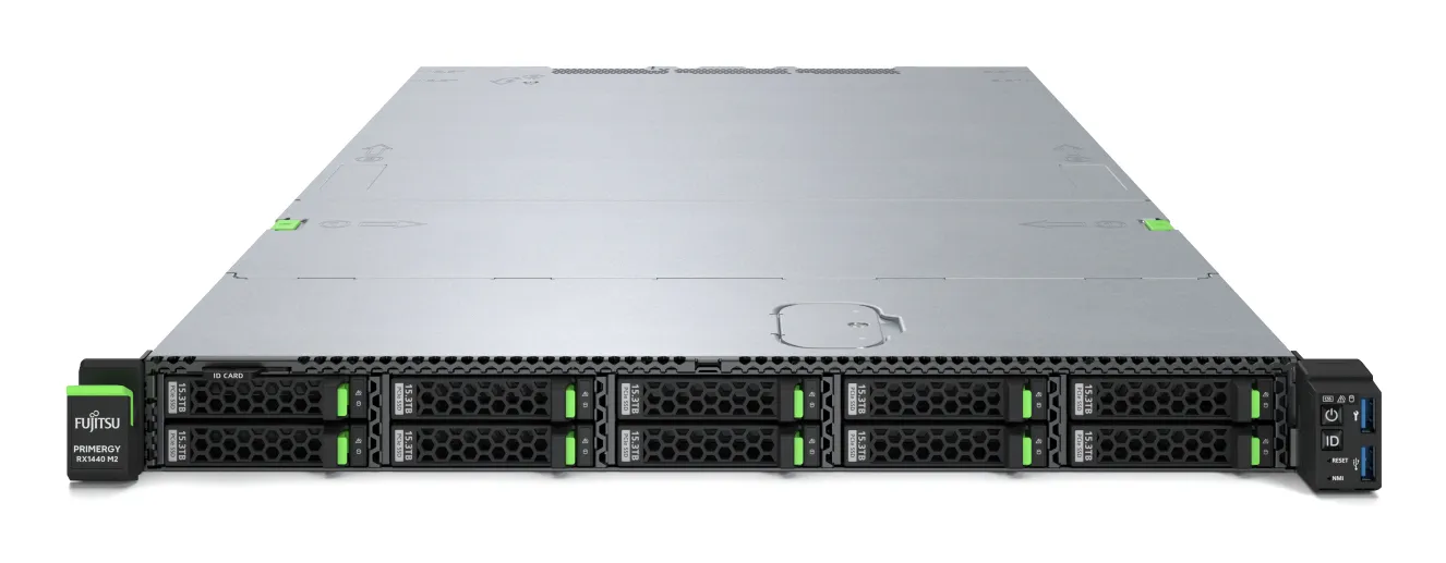 Fujitsu PRIMERGY RX1440 M2 sunucu 0 GB Yatay (1U) AMD EPYC 9124 3 GHz 32 GB DDR5-SDRAM 900 W