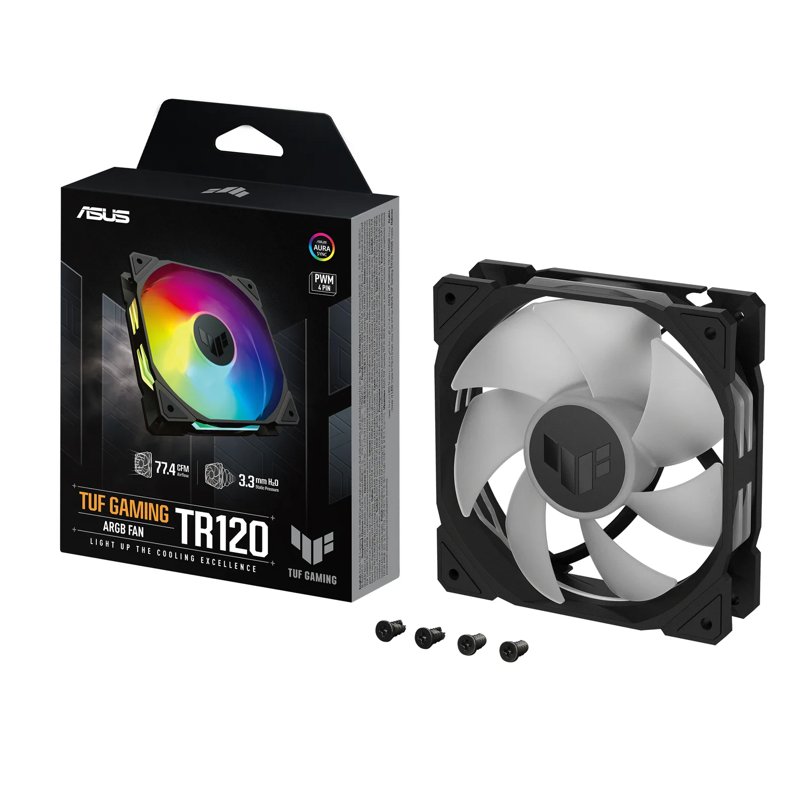 ASUS TUF Gaming TR120 ARGB Fan - Single Pack Bilgisayar çantası 12 cm Siyah