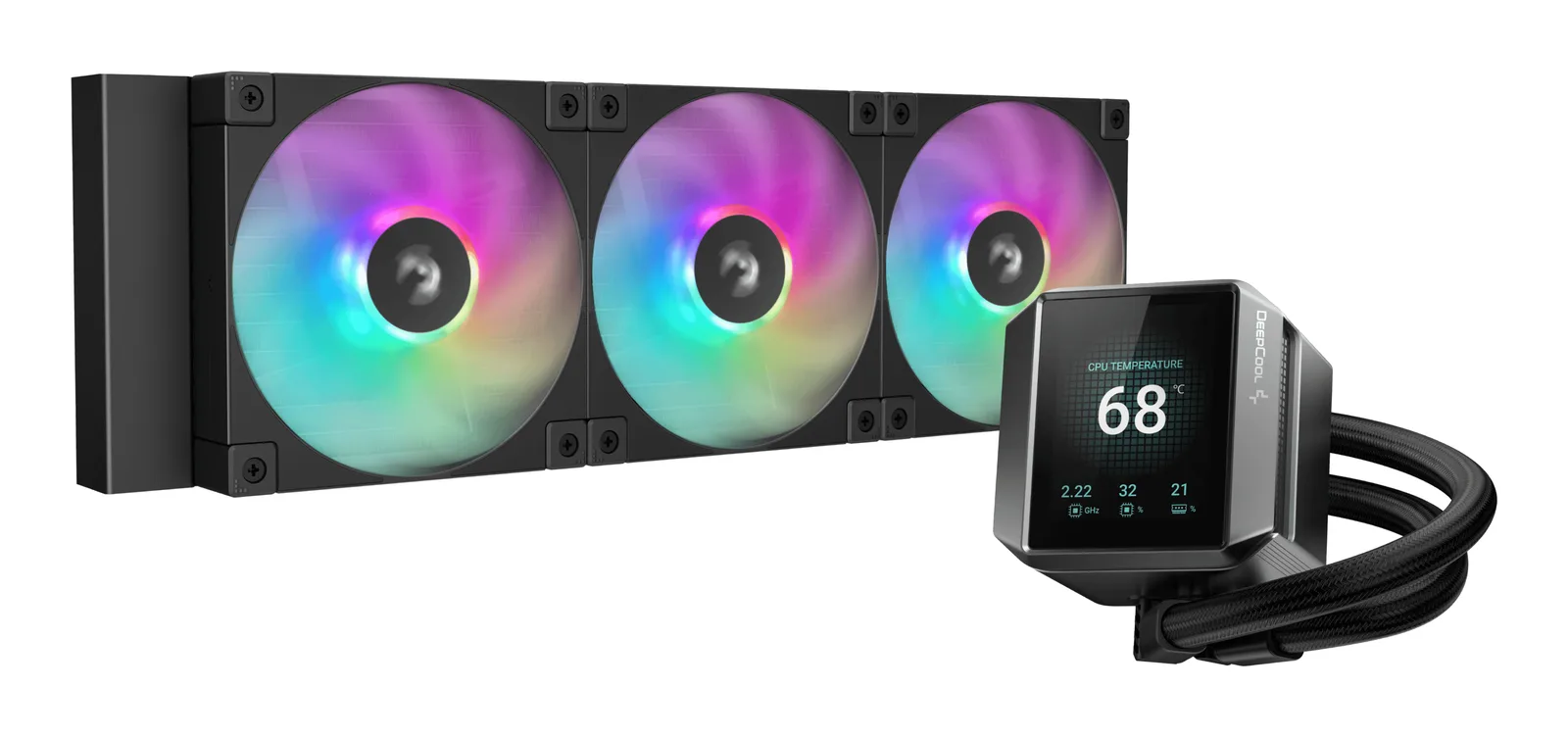 DeepCool MYSTIQUE 360 ARGB İşlemci Hepsi dahil sıvı soğutma 12 cm Siyah 1 adet