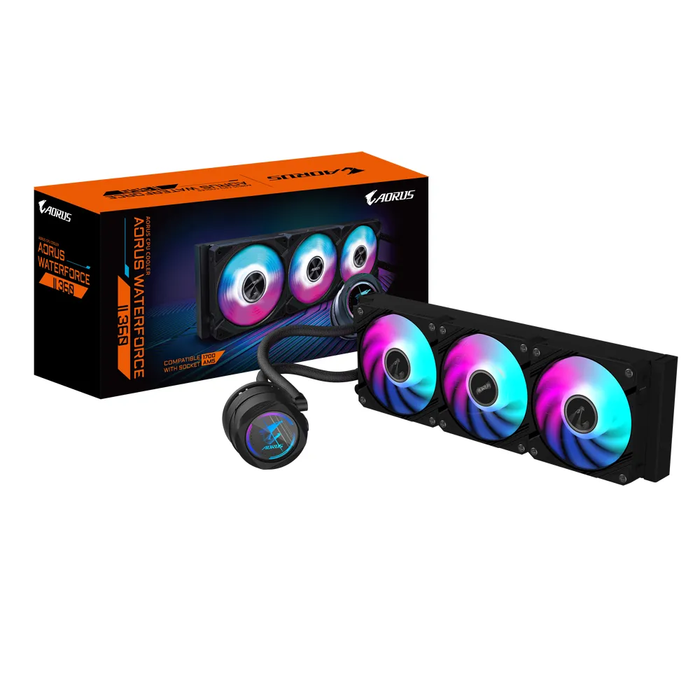 GIGABYTE AORUS WATERFORCE II 360 İşlemci Hepsi dahil sıvı soğutma 12 cm Siyah