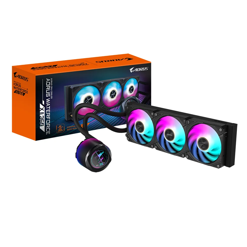 GIGABYTE AORUS WATERFORCE X II 360 İşlemci Hepsi dahil sıvı soğutma 12 cm Siyah
