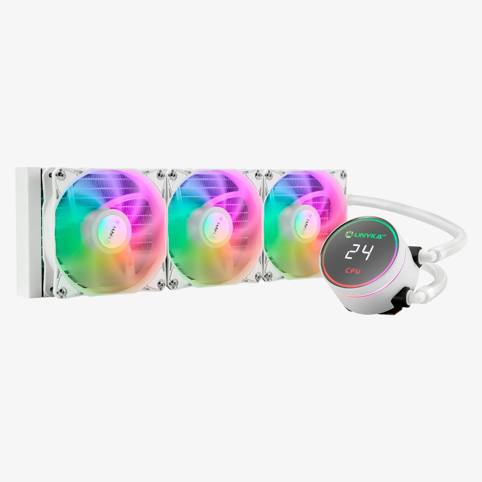UNYKAch AquaStorm White 360 İşlemci Sıvı soğutma kiti 12 cm Beyaz 1 adet