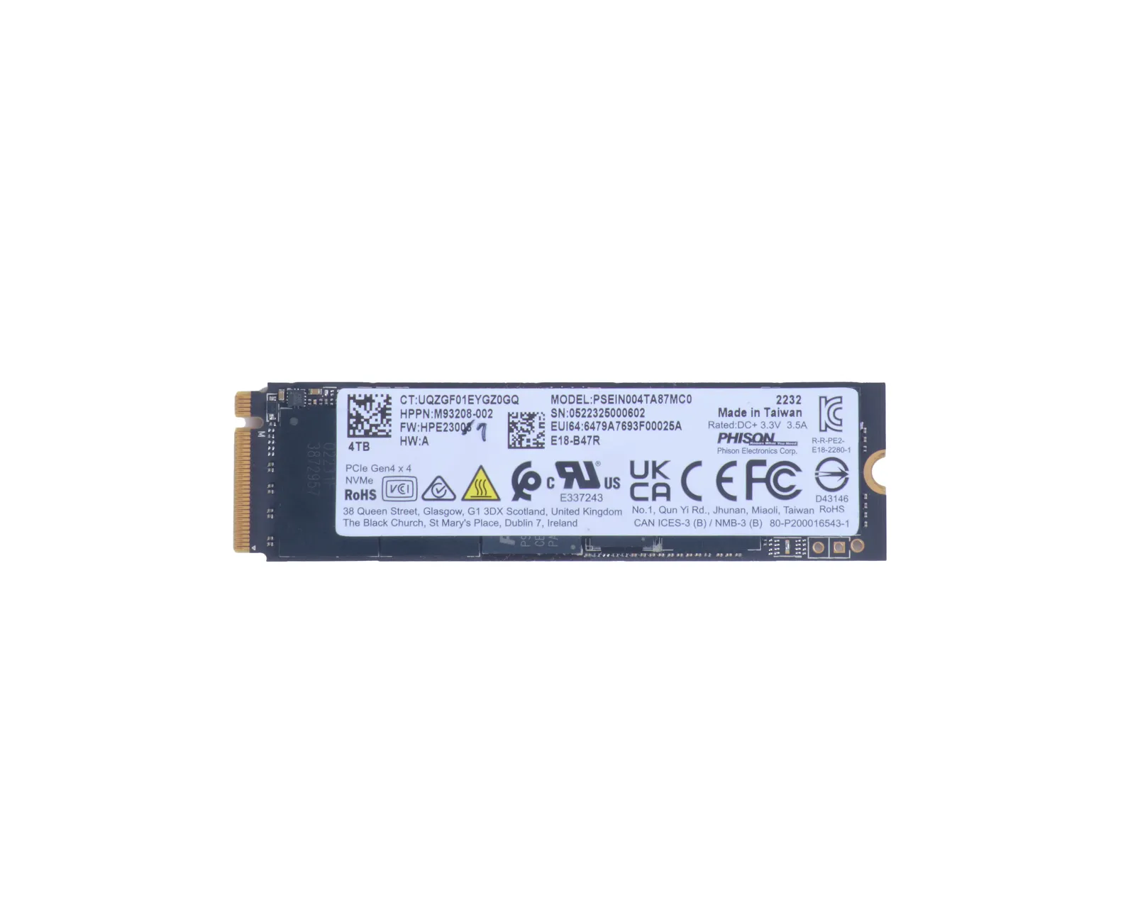 HP 4 TB PCIe-4x4 Katı Hal Sürücüsü