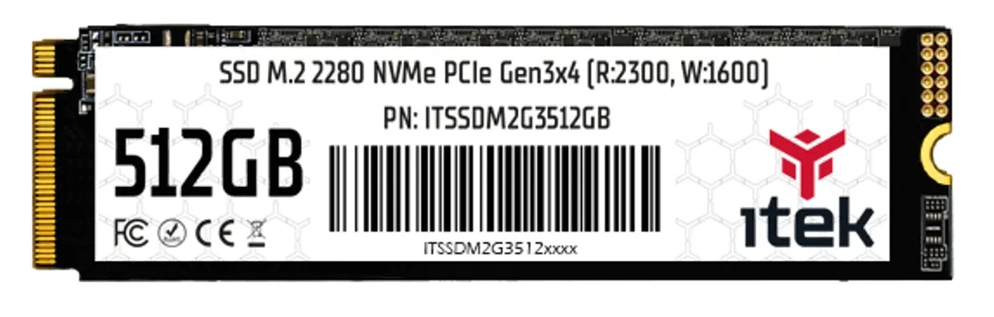 itek ITSSDM2G3512GB dahili SSD 512 GB M.2 PCI Express 3.0 NVMe 3D NAND