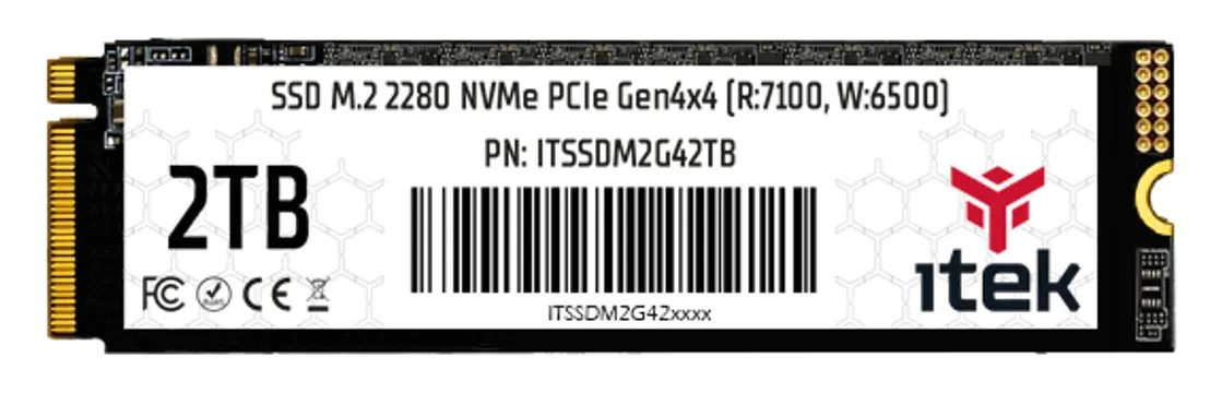 itek ITSSDM2G42TB dahili SSD 2 TB M.2 PCI Express 4.0 NVMe 3D NAND