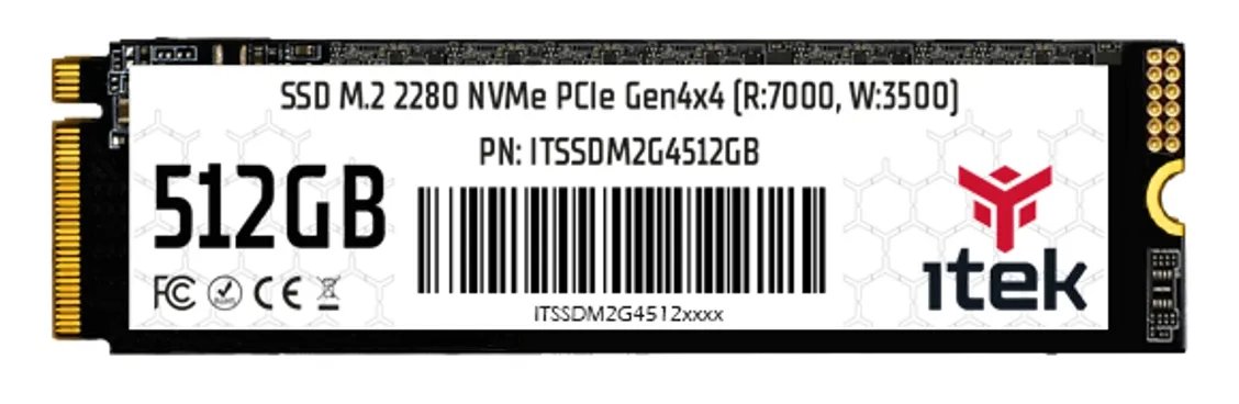 itek ITSSDM2G4512GB dahili SSD 512 GB M.2 PCI Express 4.0 NVMe 3D NAND