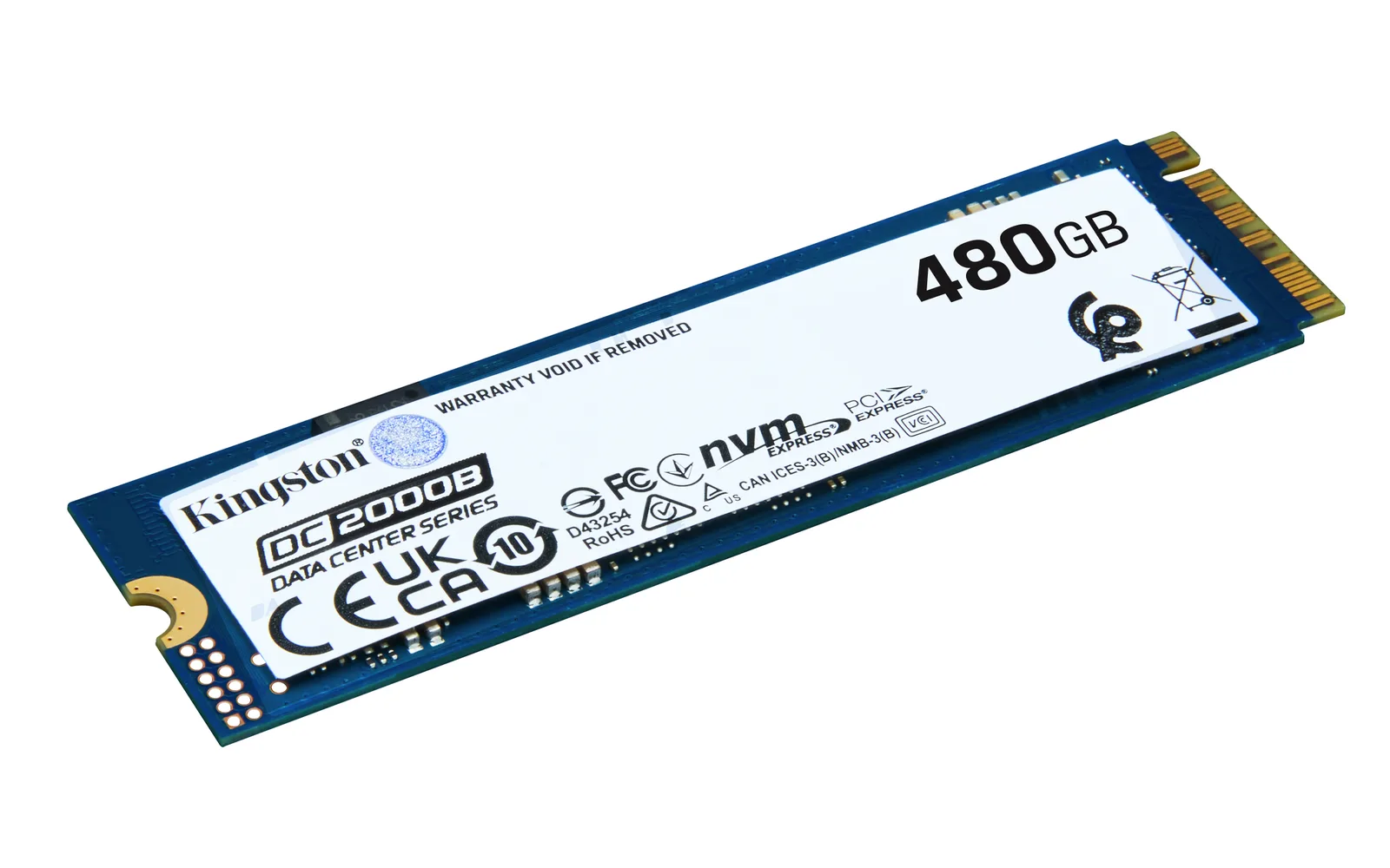 Kingston Technology Kingston DC2000B 480 GB M.2 PCI Express 4.0 NVMe 3D TLC